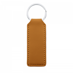 Porte-clés rectangle en cuir véritable