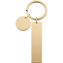 Porte-clés rond et rectangle gravés