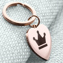 Porte-clés cœur gravé avec photo