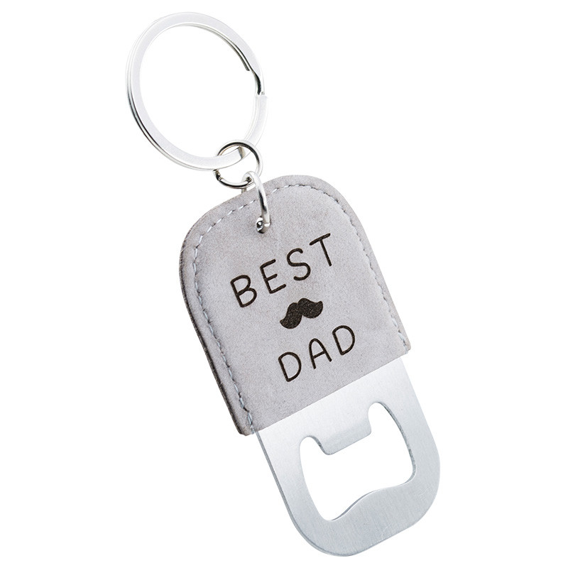 Porte-clés Décapsuleur Personnalisé en Cuir Véritable