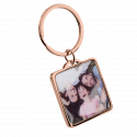 Porte-clés Luxe Carré Gravé Personnalisé avec Photo Porte-clés Luxe Carré Gravé Personnalisé avec Photo