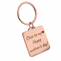 Porte-clés Luxe Carré Gravé Personnalisé avec Photo Porte-clés Luxe Carré Gravé Personnalisé avec Photo