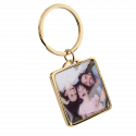 Porte-clés Luxe Carré Gravé Personnalisé avec Photo Porte-clés Luxe Carré Gravé Personnalisé avec Photo