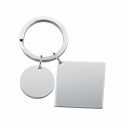 Porte-clés Cercle et Carré Gravé Personnalisé avec Photo Porte-clés Cercle et Carré Gravé Personnalisé avec Photo
