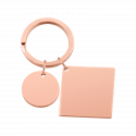 Porte-clés Cercle et Carré Gravé Personnalisé avec Photo Porte-clés Cercle et Carré Gravé Personnalisé avec Photo