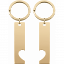 Porte-clés Cœur Couple Gravé Personnalisé