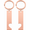 Porte-clés Cœur Couple Gravé Personnalisé