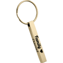 Porte-clés 3D Barre Rectangulaire Gravé