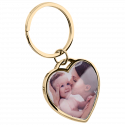 Porte-clés Luxe Cœur Gravé Personnalisé avec Photo Chien ou Chat Porte-clés Luxe Cœur Gravé Personnalisé avec Photo Chien ou Chat