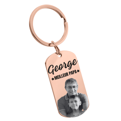 Porte-clés personnalisé avec photo gravée -... Porte-clés personnalisé avec photo gravée -...