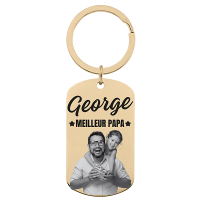 Porte-clés personnalisé avec photo gravée -... Porte-clés personnalisé avec photo gravée -...