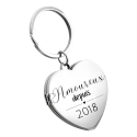 Porte-clés Médaillon Personnalisé pour Couple avec Photos et Gravure 